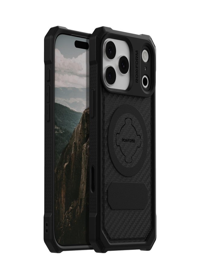 Rokform Rugged Case Compatible with iPhone 17 Pro Max, Magnetic Cover (Black) - Image 1