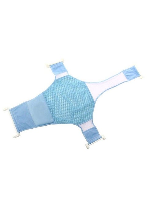 Bath Seat Support Net Nonslip Bathtub Sling Shower Mesh Bathing Cradle Rings For Tub (Blue)