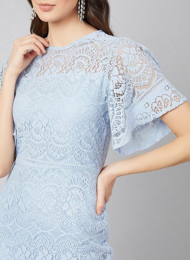 Athena فستان شيفون أزرق للنساء - Image 2