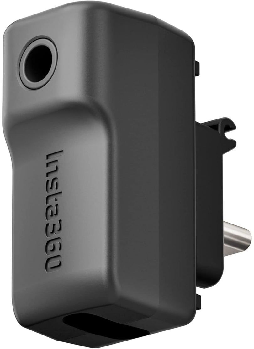 Insta360 insta360 X3 Mic Adapter External Microphone Adapter CameraTypeC and 35mm Audio Ports Support Charging While Recording Black  - Image 2