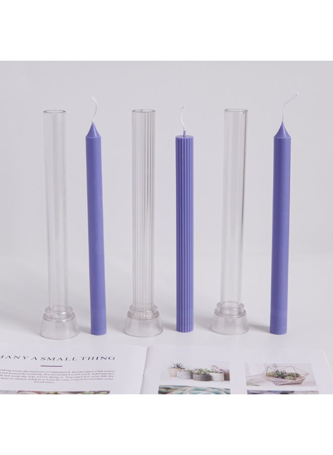 YIHAI Church Top 2.2cm Diameter Spire Slender Rod Wax Vertical Stripes Fine Tooth Rod Wax Diy Aromatherapy Candle Plastic Mold - Image 4