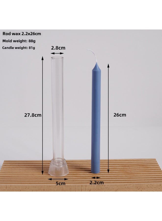 YIHAI Church Top 2.2cm Diameter Spire Slender Rod Wax Vertical Stripes Fine Tooth Rod Wax Diy Aromatherapy Candle Plastic Mold - Image 1