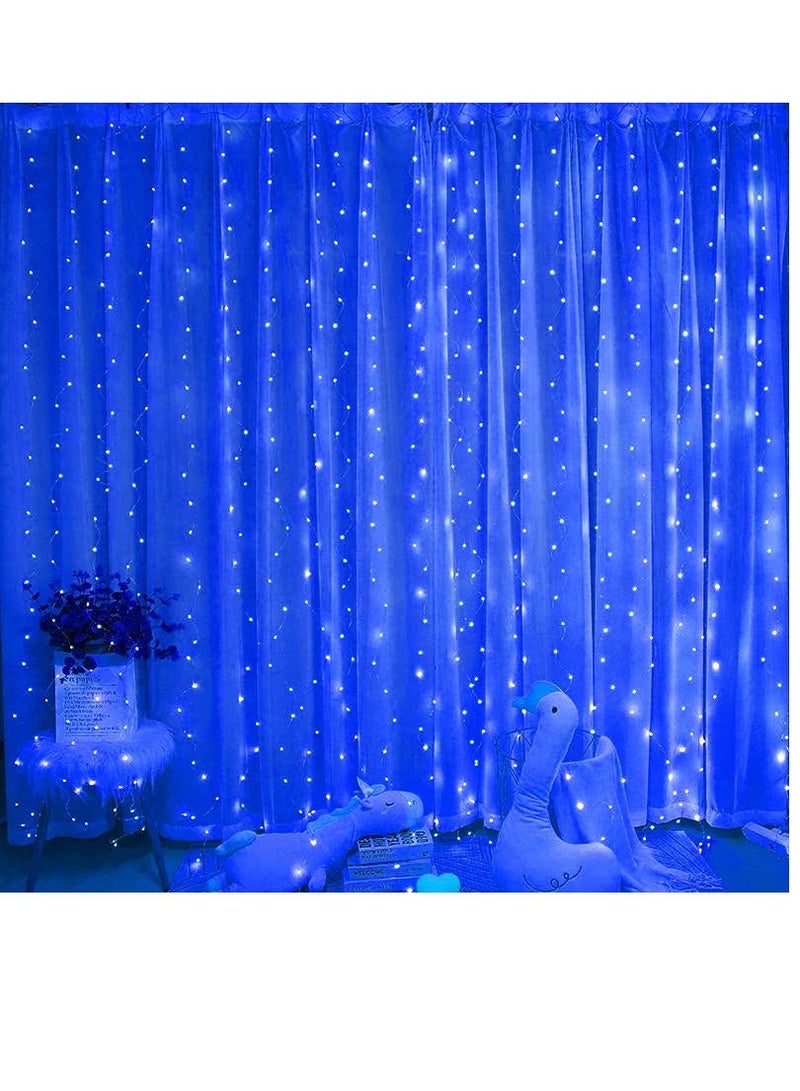 Y&D Remote Control USB Copper Wire Curtian LED Lighting Blue 3*3meter  - Image 1