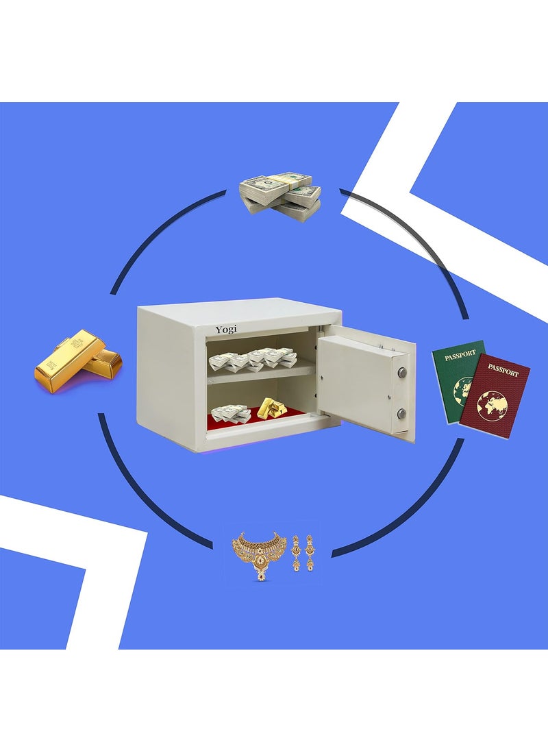 YOGIZ Mechanical Safe Locker Locker Intelligent Metal Deposit Safe Safe Box Safety locker Key Locker Steel Security Safe Lockers for HomeOfficeHotel101410INCHMade In India  - Image 3