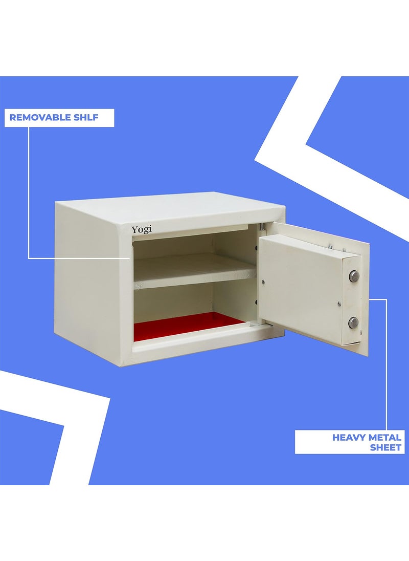 YOGIZ Mechanical Safe Locker Locker Intelligent Metal Deposit Safe Safe Box Safety locker Key Locker Steel Security Safe Lockers for HomeOfficeHotel101410INCHMade In India  - Image 4