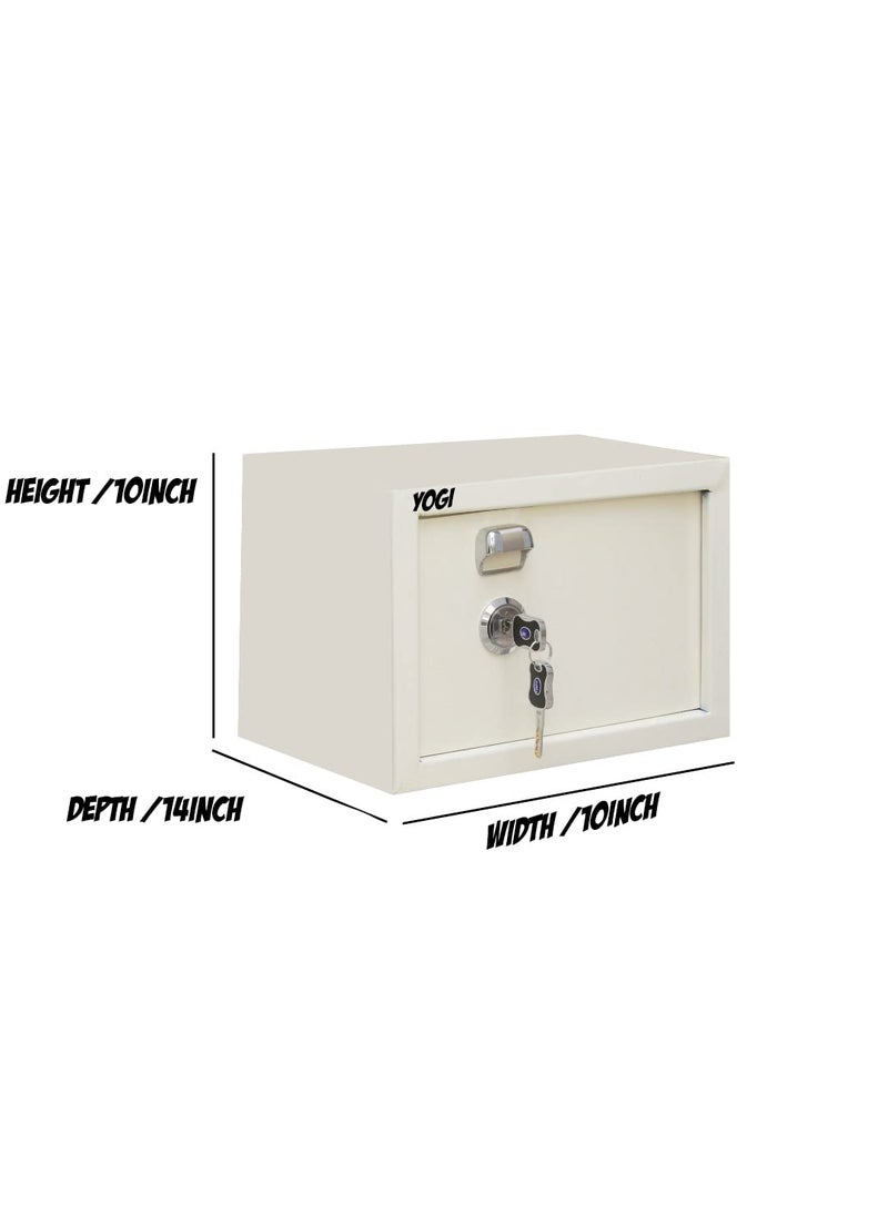 YOGIZ Mechanical Safe Locker Locker Intelligent Metal Deposit Safe Safe Box Safety locker Key Locker Steel Security Safe Lockers for HomeOfficeHotel101410INCHMade In India  - Image 5