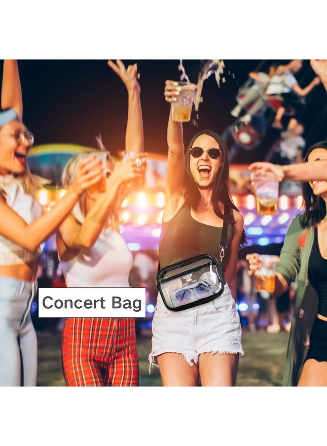 PACKISM Clear Bag Stadium Approved - Clear Purses for Women Stadium Crossbody Bag with Adjustable Strap for Concert Sports Events Game Day Festivals, Black - Image 3