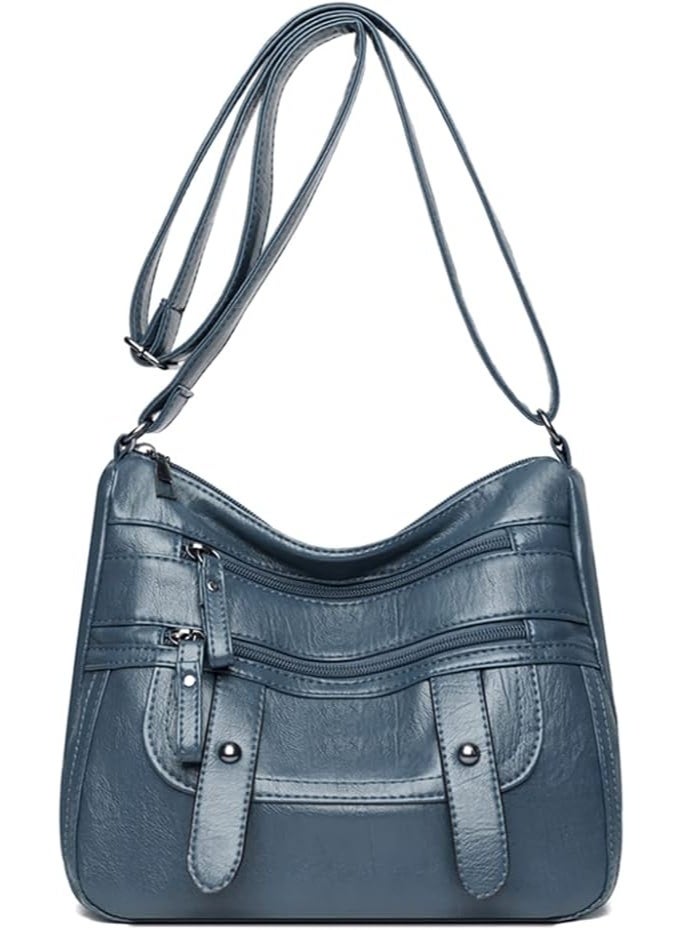 جوكوكيا حقائب يد جديدة للنساء، حقائب كروس بودي متعددة الجيوب، حقائب يد وحقائب كتف مقاومة للماء، حقائب مراسلة للاستخدام اليومي - أزرق - Image 1