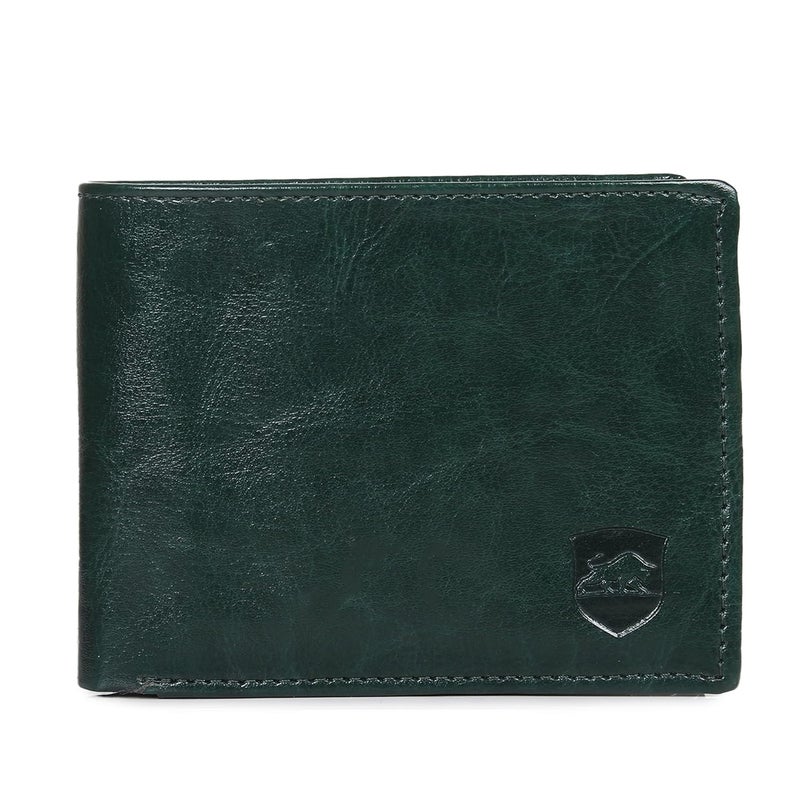 SAMTROH Green Pu Leather Wallet for Men I 3 Card Slots I 2 Currency & Secret Compartments I 1 Coin Pocket. - Image 1