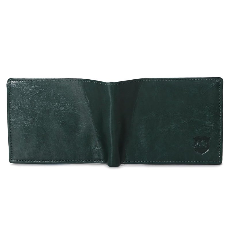 SAMTROH Green Pu Leather Wallet for Men I 3 Card Slots I 2 Currency & Secret Compartments I 1 Coin Pocket. - Image 5