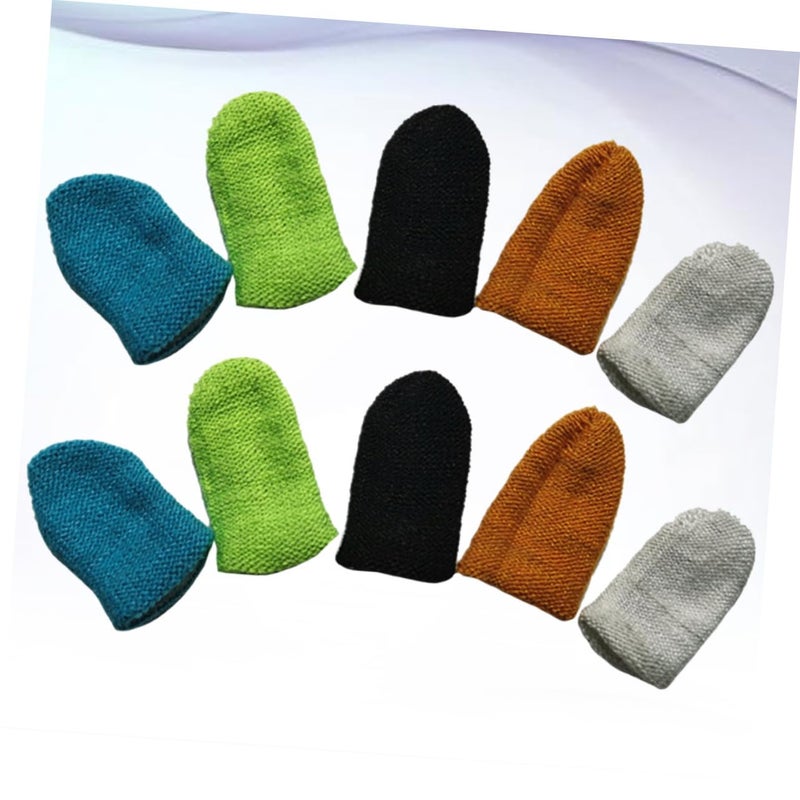 Anti Sweat Finger Sleeves 10pcs Anti Static Breathable Gaming Accessories Random Color - Image 5
