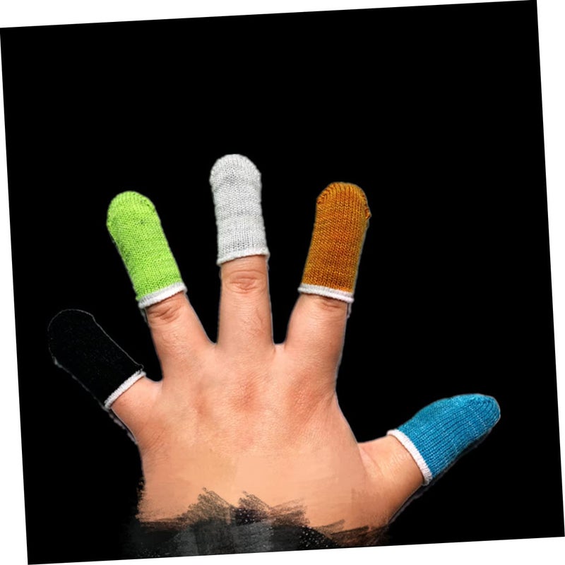 Anti Sweat Finger Sleeves 10pcs Anti Static Breathable Gaming Accessories Random Color - Image 3