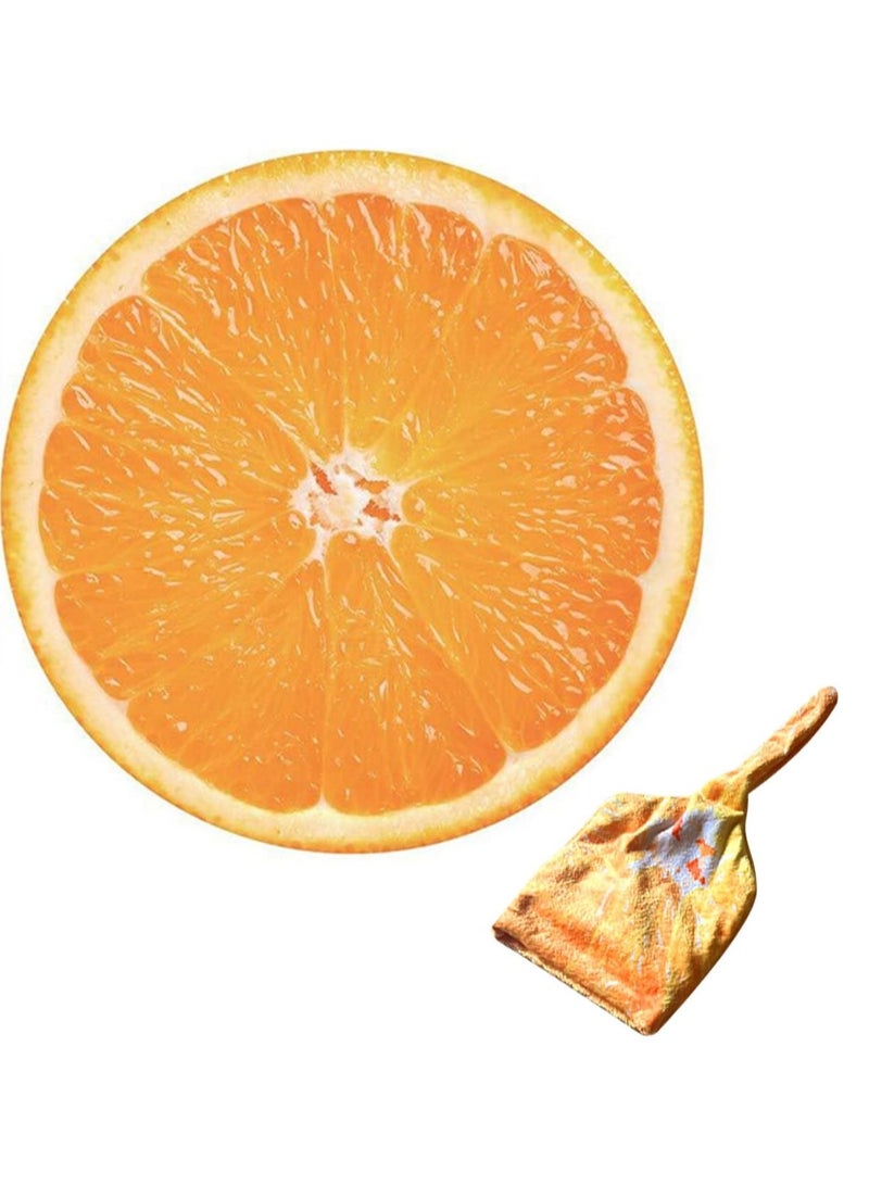 Excefore Baby Wrap Blanket, Unisex Babies' Flannel Receiving Blankets,  Orange Printed Soft Comfort Blanket for Infant, Baby Fun Photo Blanket with Hat, 33.4*33.4Inch - Image 1