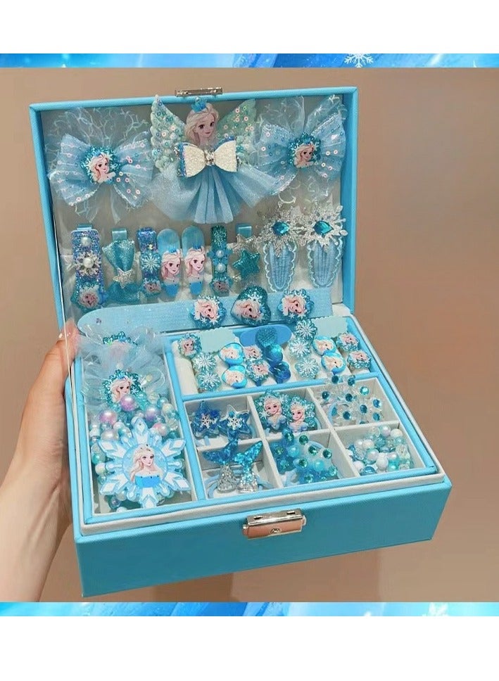 Princess Hair Accessories Gift Box Set, Girl's Exquisite Birthday Jewelry Box - Image 1