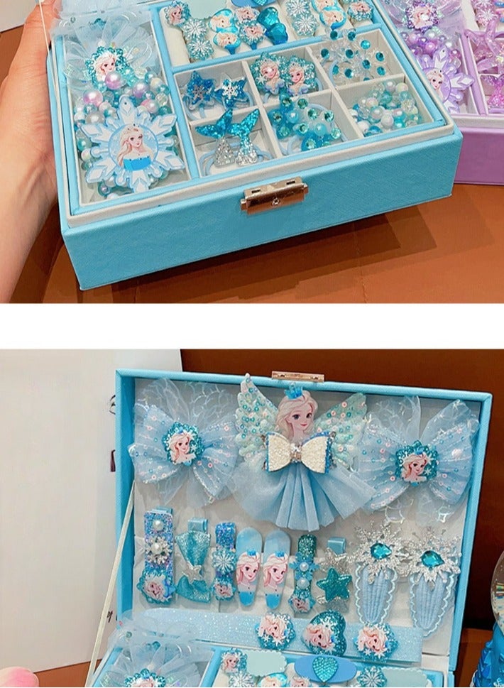 Princess Hair Accessories Gift Box Set, Girl's Exquisite Birthday Jewelry Box - Image 4