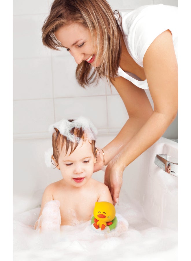 إنفانتينو Infantino Bath Duck Squirt & Temperature Tester 0M+ Baby Bath Toy with Heat Sensor - Image 3