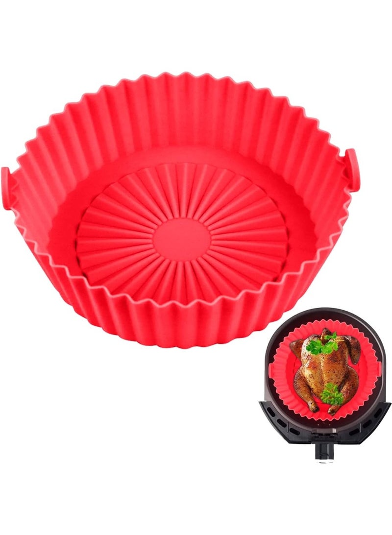Generic Silicone Air Fryer Liner with Handles – Reusable Non-Stick Basket Insert, Heat-Resistant Food-Grade, Keeps Fryer Clean, Dishwasher Safe – Multicolor – 1 Piece - Image 1