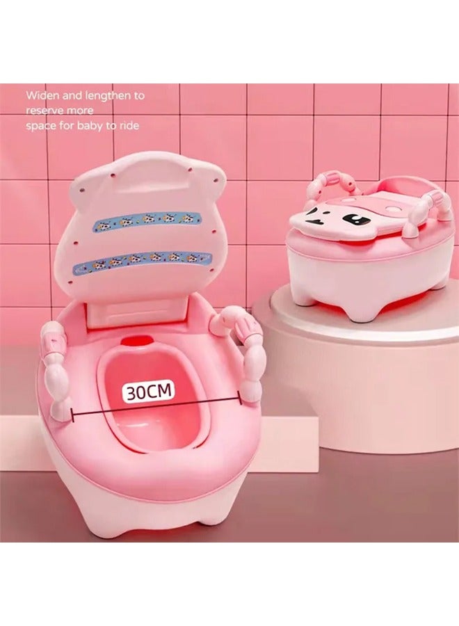 DOOKOO Baby Potty Toilet Potty Training Seat with Handles Toddler Kids Potty Chair with High Back Support Lid Potty Pot Portable Children Travel Potty Toilet for Indoor and Outdoor - Image 3