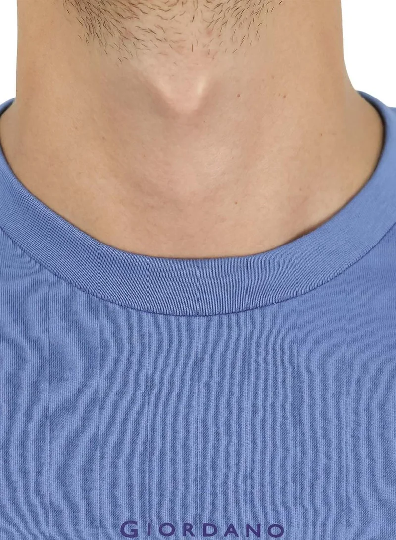 GIORDANO  Men's World Without Strangers Print Tee - Slim Fit, Crew Neck, Cotton for Men | Best Price UAE