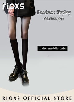 ريوكس ثلاثة أزواج من الجوارب النسائية النحيفة طماق رقيقة بخصر عالي جوارب حريرية ناعمة مريحة غير شفافة طويلة  - Image 3