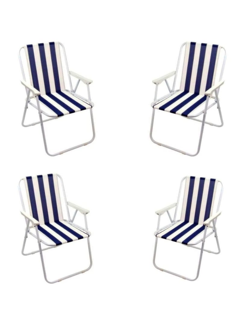 SMART HOME A camping chair set consisting of 4 folding chairs, a picnic chair, a sports chair, an outdoor chair and a garden chair. - Image 1