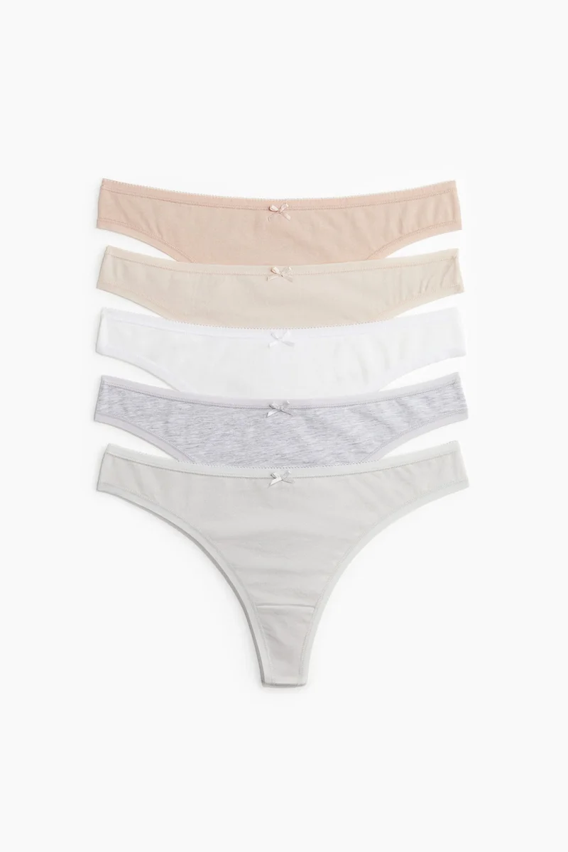 H&M 5-pack cotton thong briefs