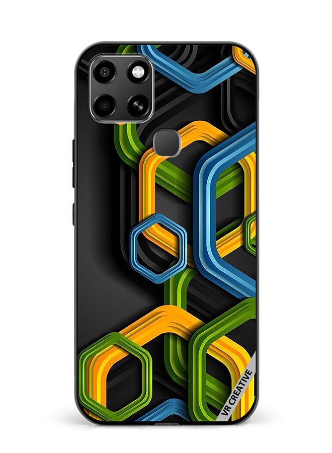 VR CREATIVE Protective Case Cover For Infinix Smart 6 Abstract Design Multicolour - Image 1