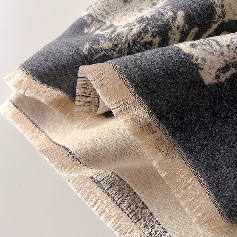 Faux Cashmere Winter Scarf Shawl Wrap - Image 4