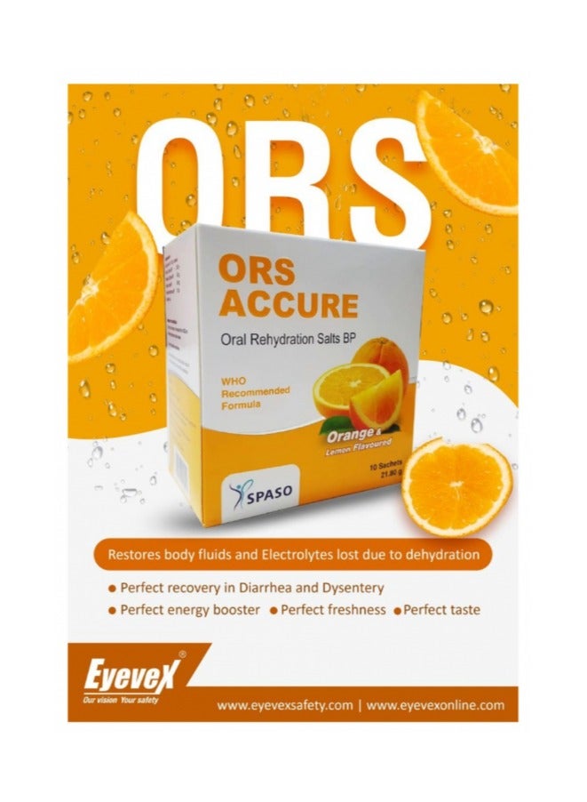 ORS Accure Oral Rehydration Salts Bp 10 Sachets 21.80 G