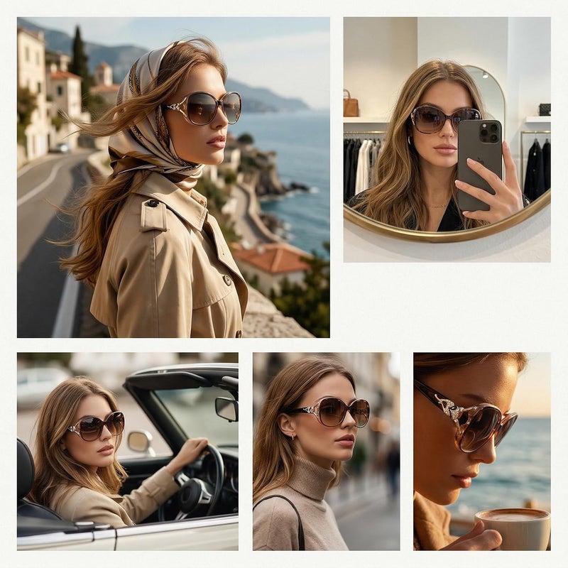 FIMILU Sunglasses for Women Trendy Polarized Sunglasses Oversized Big Sun Glasses Ladies Shades UV Protection | Fits Over Glasses ≤5.4"x1.65". Side Shields Block Sun & Wind. Weighs Only 1.1 oz—Light enough for All-day Comfortable Driving - Image 5