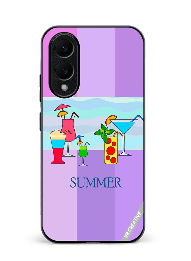 VR CREATIVE Protective Case Cover For Samsung Galaxy S25 Edge Summer Design Multicolour