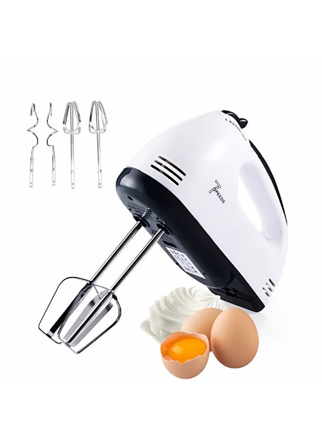 7 Gear Electric Egg Beater Automatic Hand Mixer Blender Plastics Rotating Push Whisk Cream Mixe - Image 1