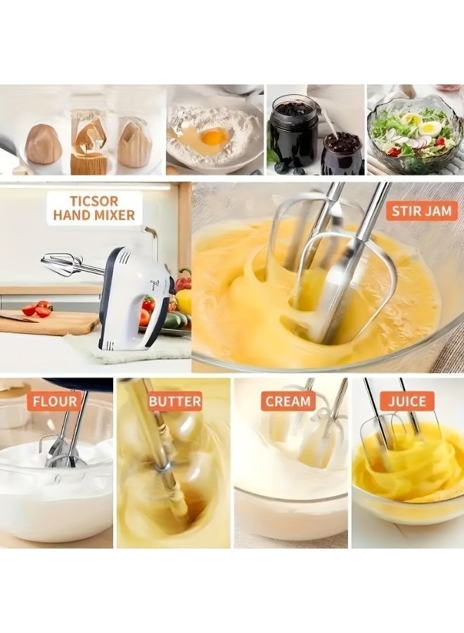 7 Gear Electric Egg Beater Automatic Hand Mixer Blender Plastics Rotating Push Whisk Cream Mixe - Image 4