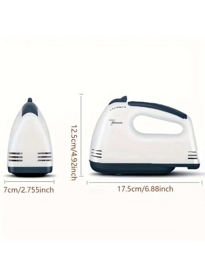 7 Gear Electric Egg Beater Automatic Hand Mixer Blender Plastics Rotating Push Whisk Cream Mixe - Image 3