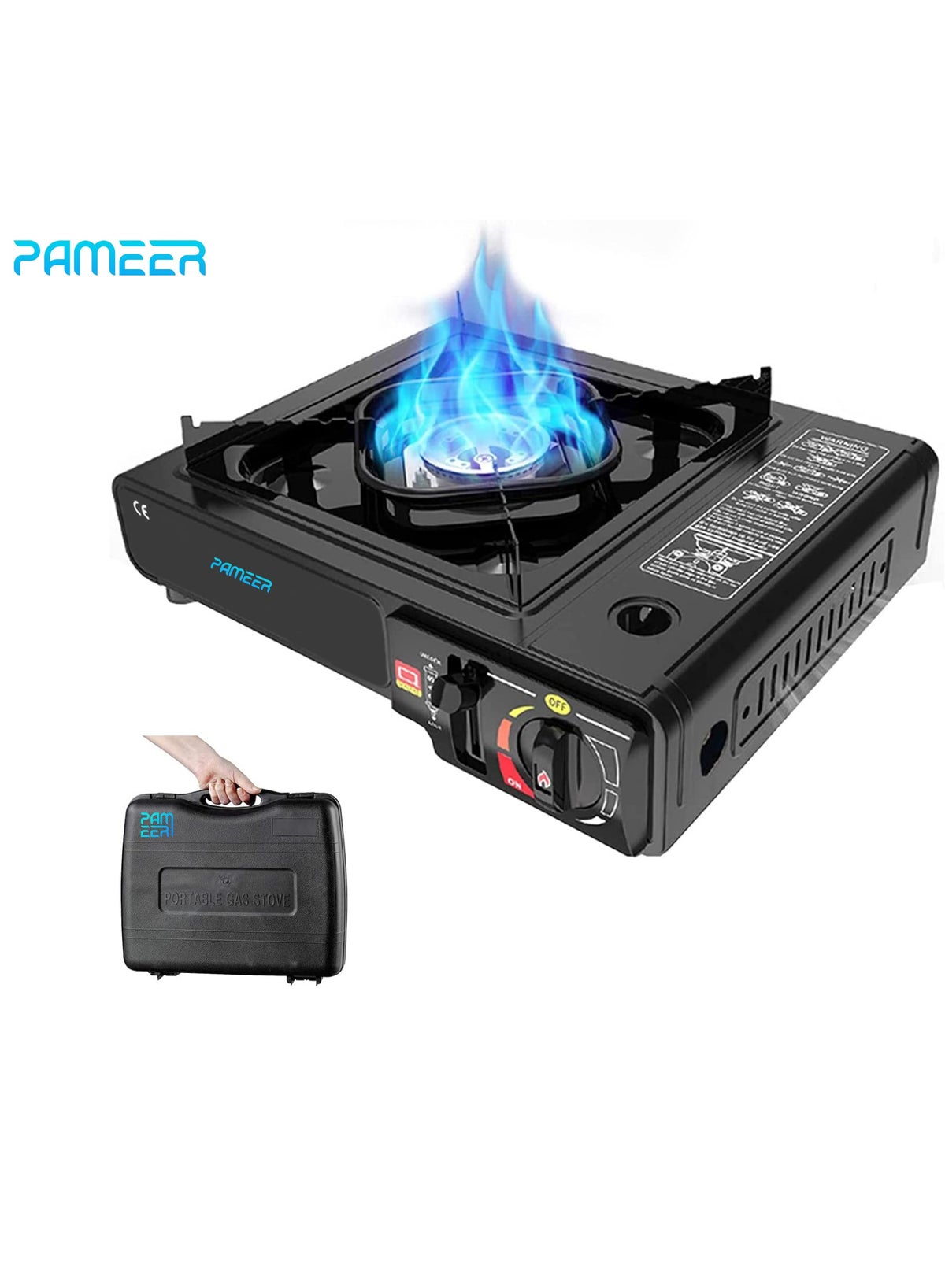 PAMEER Compact Butane Camping Stove with Electronic Ignition, Foldable ...