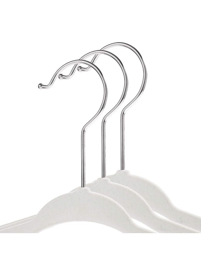 Casafield 50 Velvet Baby Hangers 11 Size for Infant Toddler Clothes Ivory - Image 5