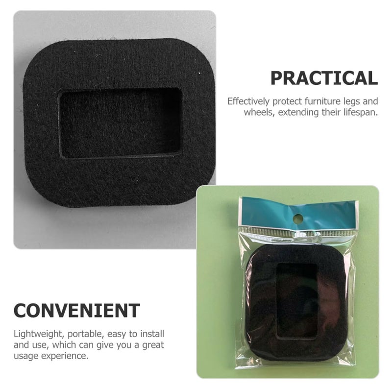 8Pcs Non Slip Felt Chair Caster Cups Furniture Floor Protectors For Hardwood Floors - Image 4