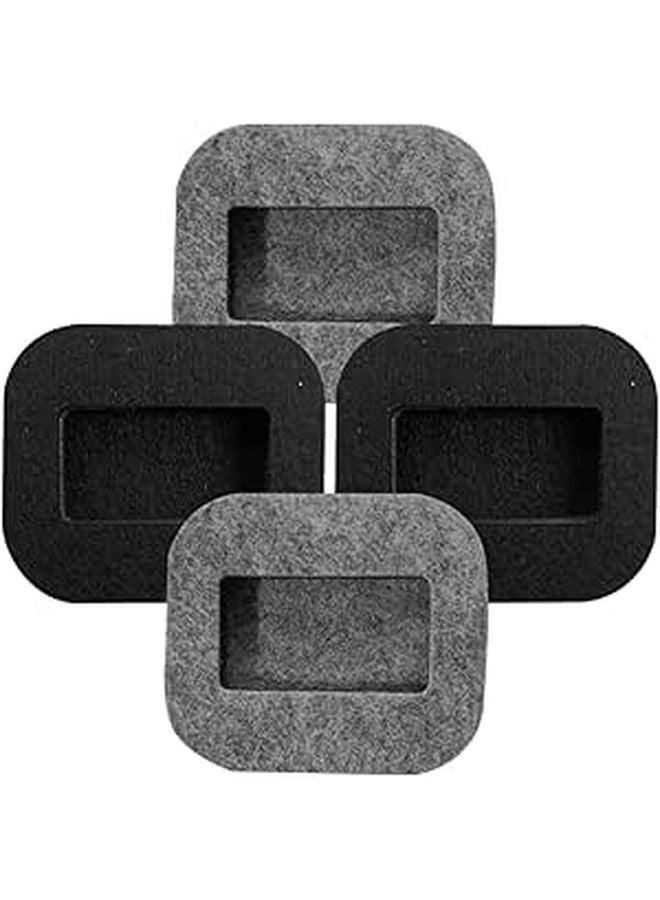 8Pcs Non Slip Felt Chair Caster Cups Furniture Floor Protectors For Hardwood Floors - Image 1