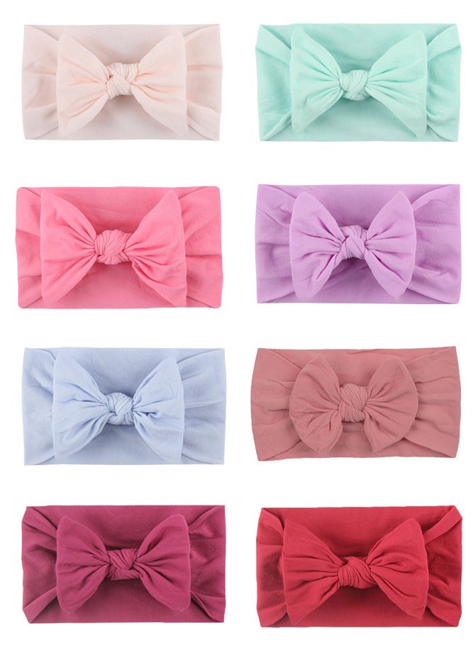 شاربدو 8 قطع عقال للبنات ، عقال ناعم ناعم من النايلون المطاطي مع عقدة للفتيات الصغار - Image 3