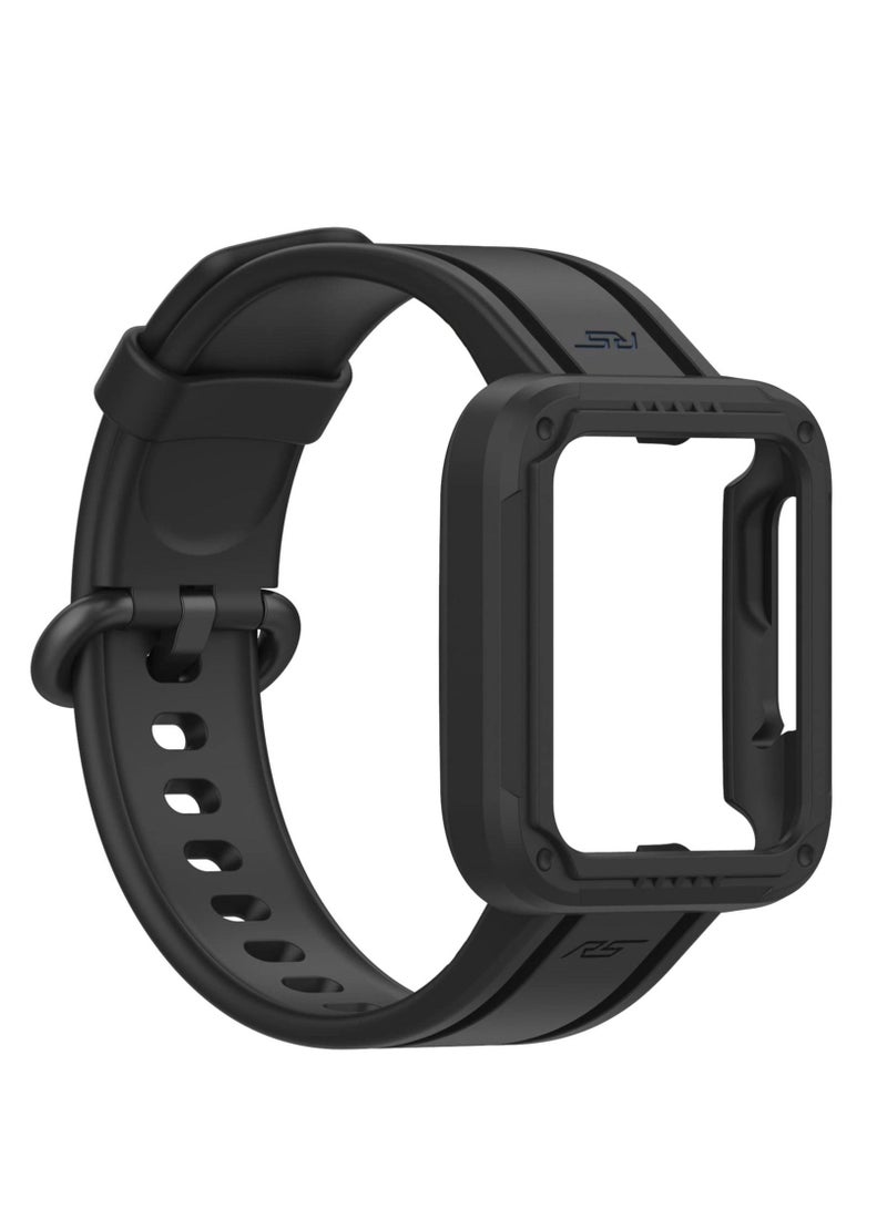 استبدال سوار المعصم مع تعديل سيليكون مرنة متوافقة مع مي ووتش لايت الدخن ، والإفراج السريع ، ومناسبة للرجال والنساء ، متوافقة مع لايت 2 الأسود الدخن مي ووتش - Image 3