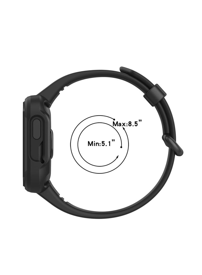 استبدال سوار المعصم مع تعديل سيليكون مرنة متوافقة مع مي ووتش لايت الدخن ، والإفراج السريع ، ومناسبة للرجال والنساء ، متوافقة مع لايت 2 الأسود الدخن مي ووتش - Image 5