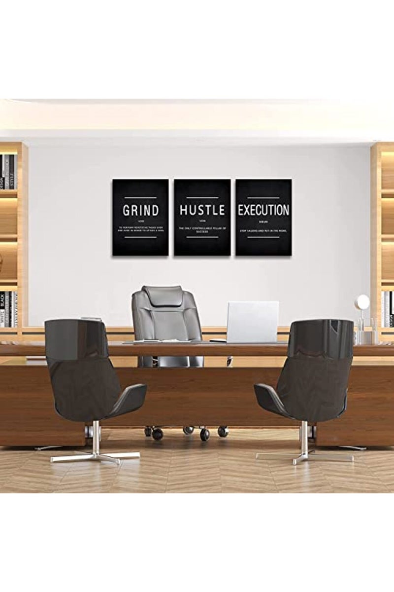 KAWAHONE Grind Hustle Execution Motivational Canvas Art - Image 5