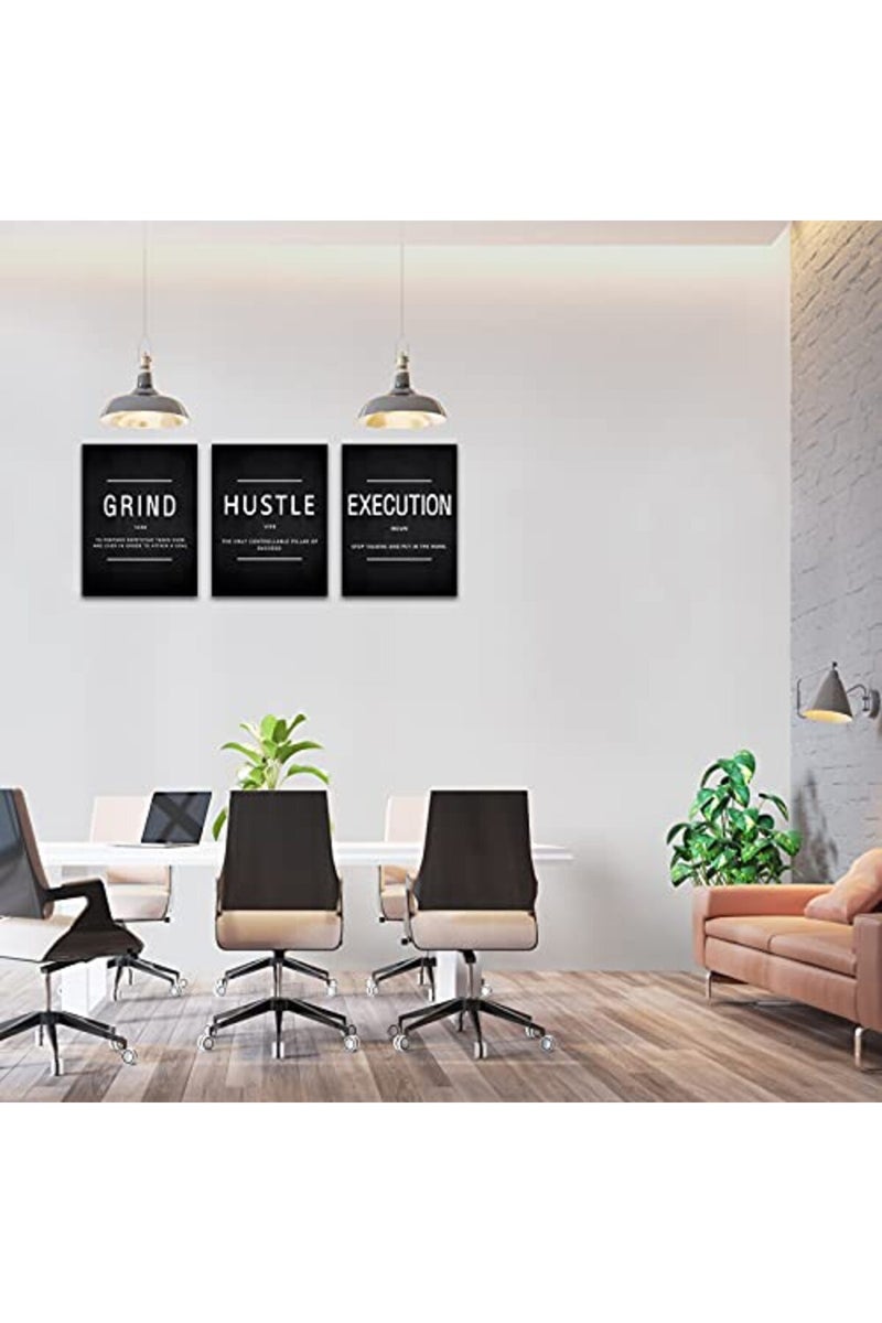 KAWAHONE Grind Hustle Execution Motivational Canvas Art - Image 2