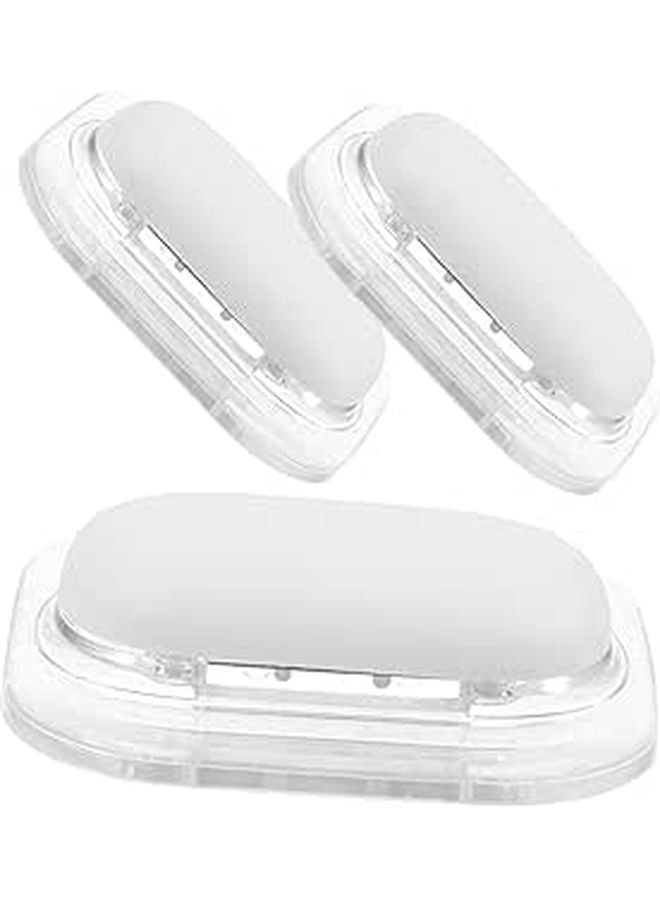 3Pcs White Door Stopper Wall Protector For Door Handles Easy Peel Stick Noise Reduction Furniture Bumper - Image 1