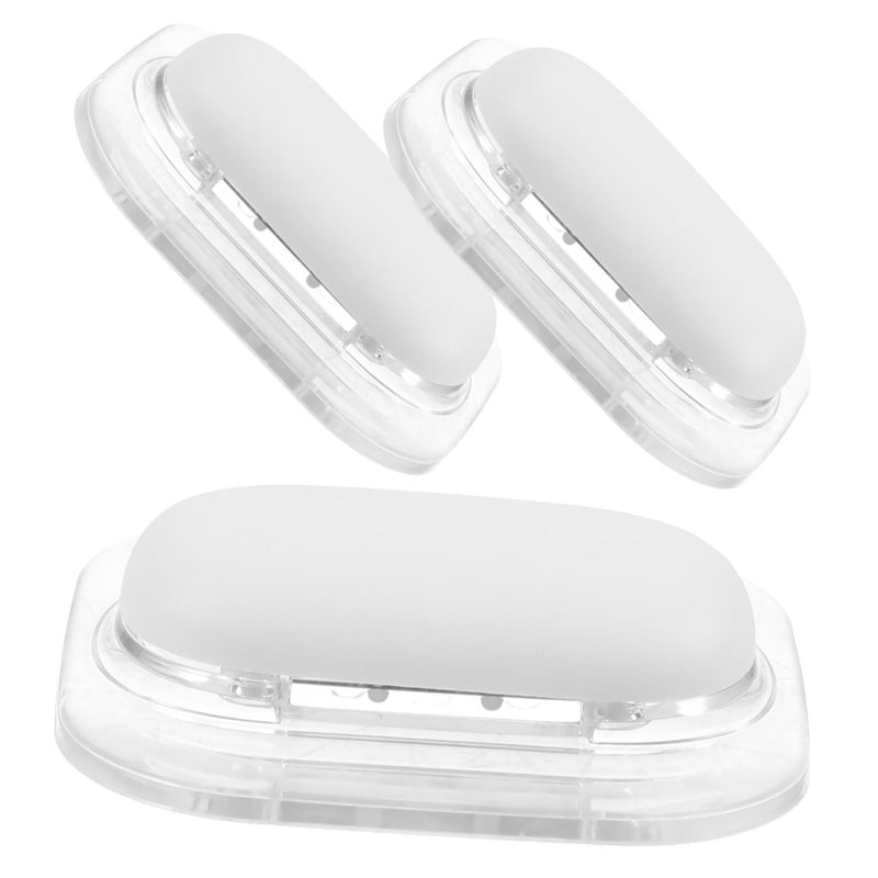 3Pcs White Door Stopper Wall Protector For Door Handles Easy Peel Stick Noise Reduction Furniture Bumper - Image 2