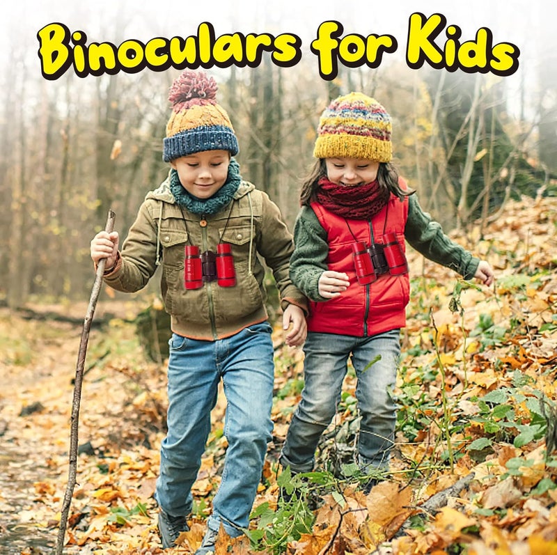 ESSENSON Binoculars for Kids Toys Gifts for Age 3-12 Years Old Boys Girls Kids Telescope Outdoor Toys for Sports and Outside Play Hiking, Bird Watching, Travel, Camping, Birthday Presents (Red) - Image 5