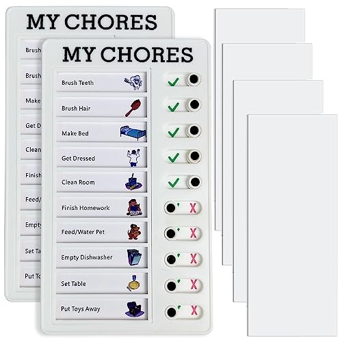 SaFeHoM My Chores Checklist Task Planner - Daily Schedule Board for Kids & Adults - Multiple User Chore Chart - to Do List & Habit Tracker - Image 1