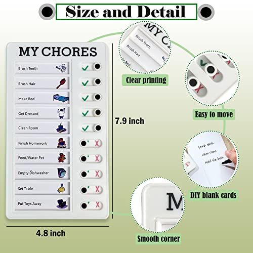 SaFeHoM My Chores Checklist Task Planner - Daily Schedule Board for Kids & Adults - Multiple User Chore Chart - to Do List & Habit Tracker - Image 2