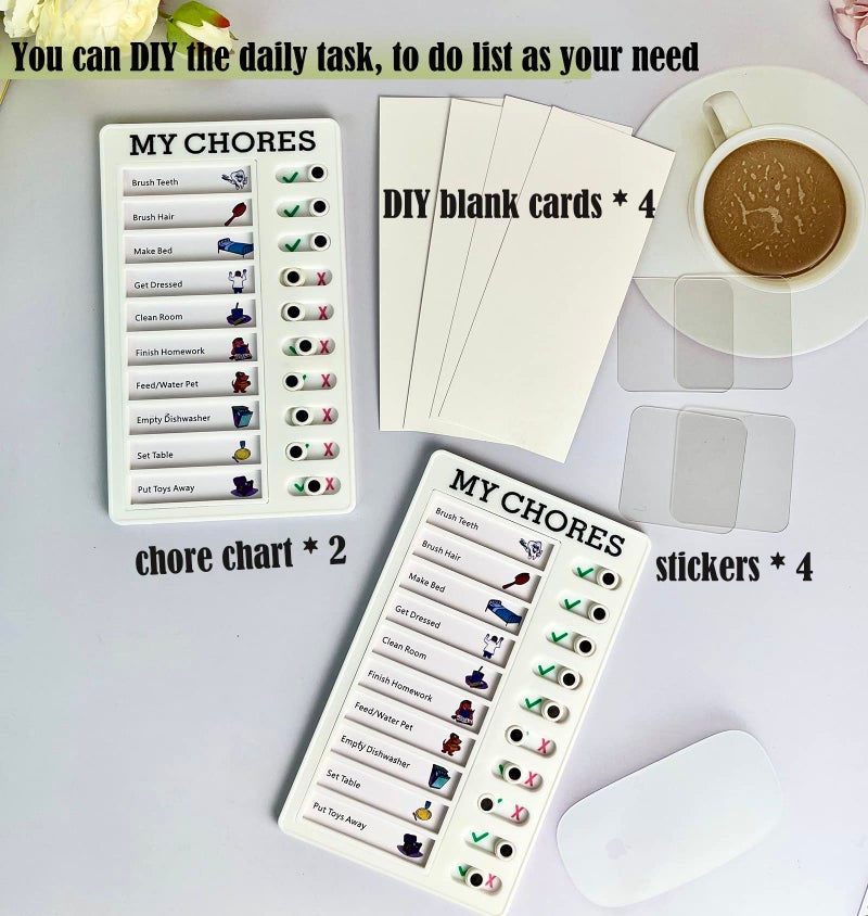 SaFeHoM My Chores Checklist Task Planner - Daily Schedule Board for Kids & Adults - Multiple User Chore Chart - to Do List & Habit Tracker - Image 3