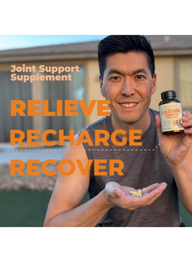 Vimerson Health Glucosamine Chondroitin MSM – Joint Support Supplement for Women and Men with Glucosamine Sulfate 1500 mg, Chondroitin and MSM – for Cartilage, Joint Health and Flexibility – 90 Capsules - Image 2